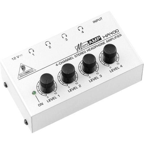 Behringer MicroAmp HA400 Ultra-Compact 4-Channel Stereo Headphone Amplifier