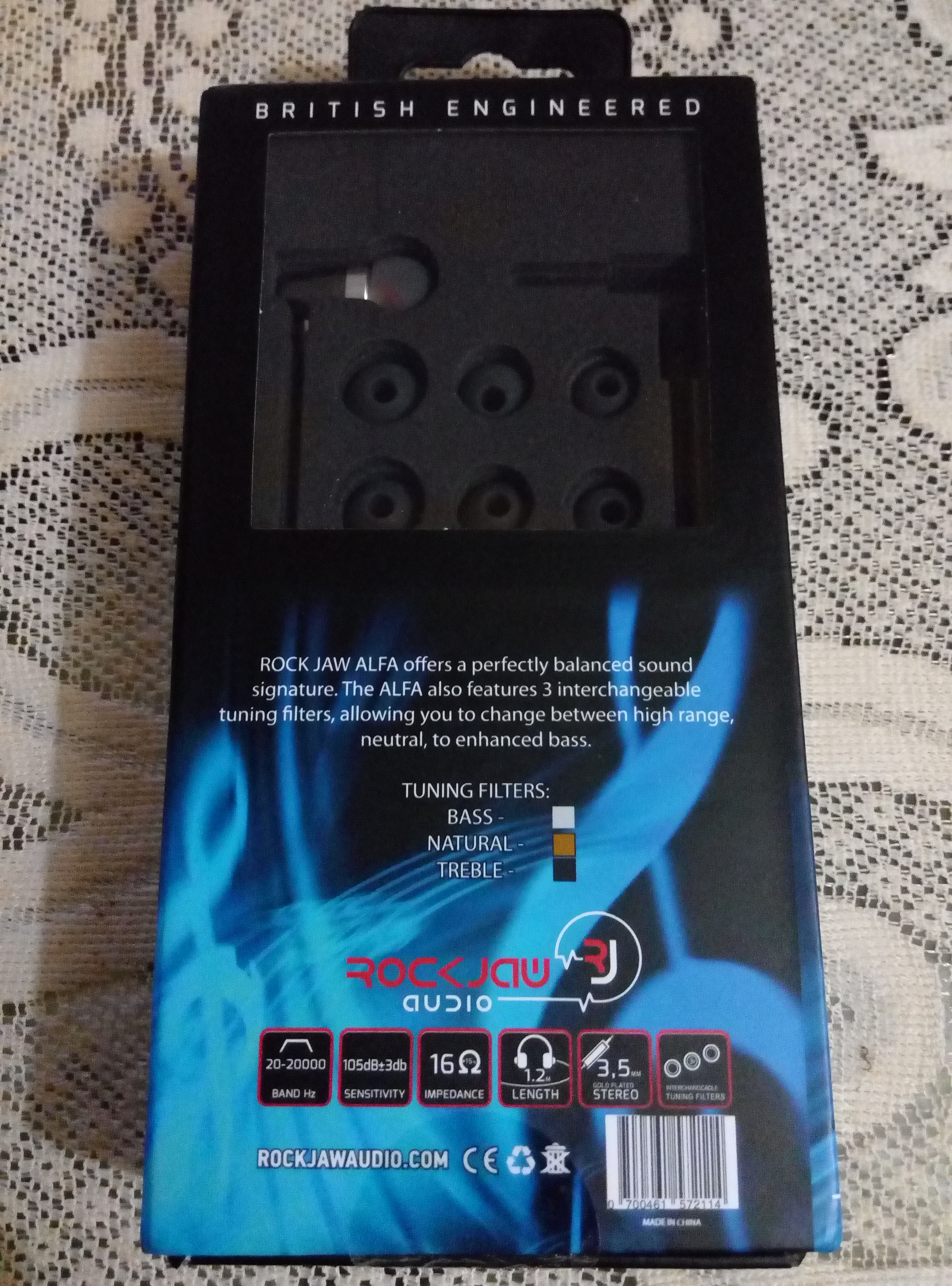 Alfa Genus V2 In-Ear-Kopfhörer Mit Mikrofon – Metallisch Grau, 3 Austauschbare Filter, Verhedderungsfreies Kabel, UK-Design